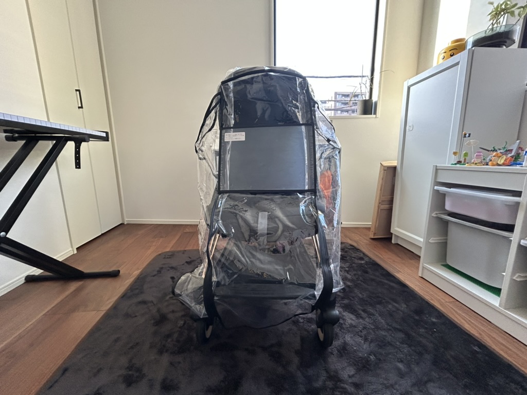 コヤ代用レインカバー装着